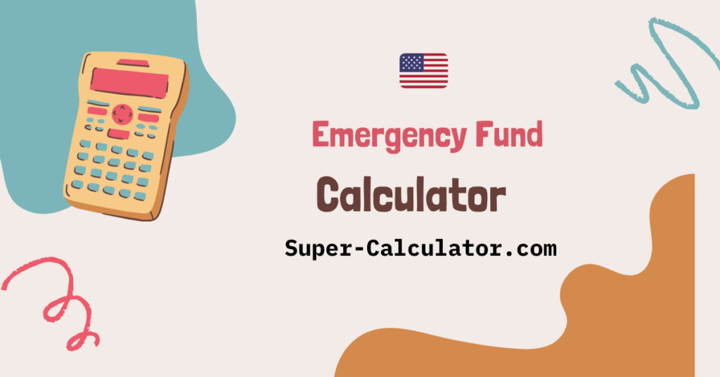 Emergency Fund Calculator - Free Savings Goal Calculator Calculate how much emergency fund you need based on monthly expenses. Free calculator with personalized savings goals, timeline projections, and expert tips. emergency fund calculator, emergency savings calculator, rainy day fund, savings goal calculator, financial safety net, emergency fund target, 3-6 months expenses, savings planner
