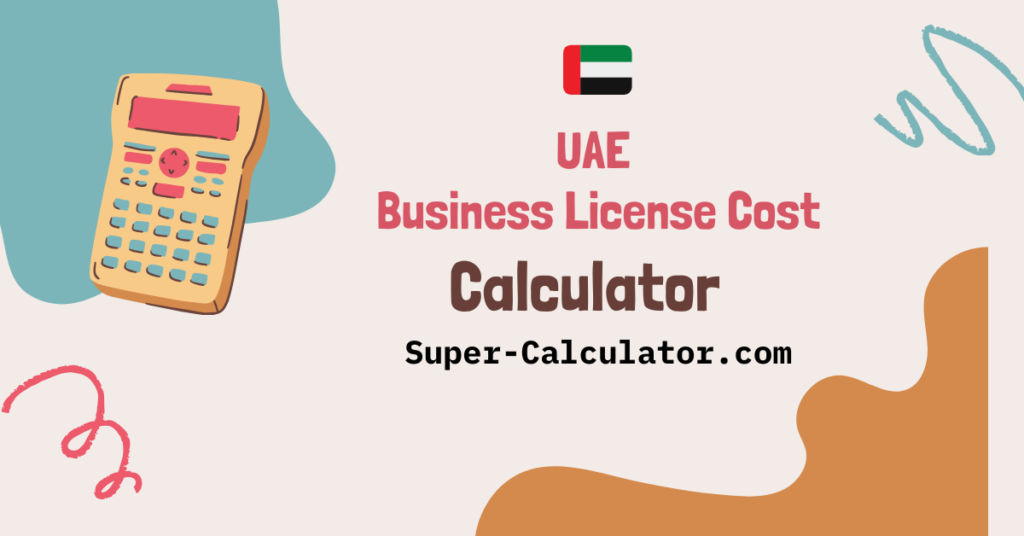 UAE Business License Cost Calculator - Free Calculator | Super-Calculator.com. Calculate your UAE business license costs instantly. Compare mainland vs free zone setup costs, visa fees, office rent, and PRO services for Dubai business. Real-time UAE Business License cost calculation, Mainland vs Free Zone UAE Business License comparison, UAE Business License Visa cost estimation, UAE Business License Office space cost calculation, UAE Business License PRO services estimation, UAE Business License Multi-year cost projection